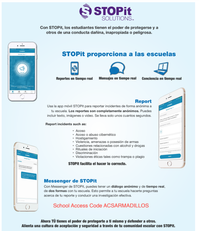 STOP it information Spanish